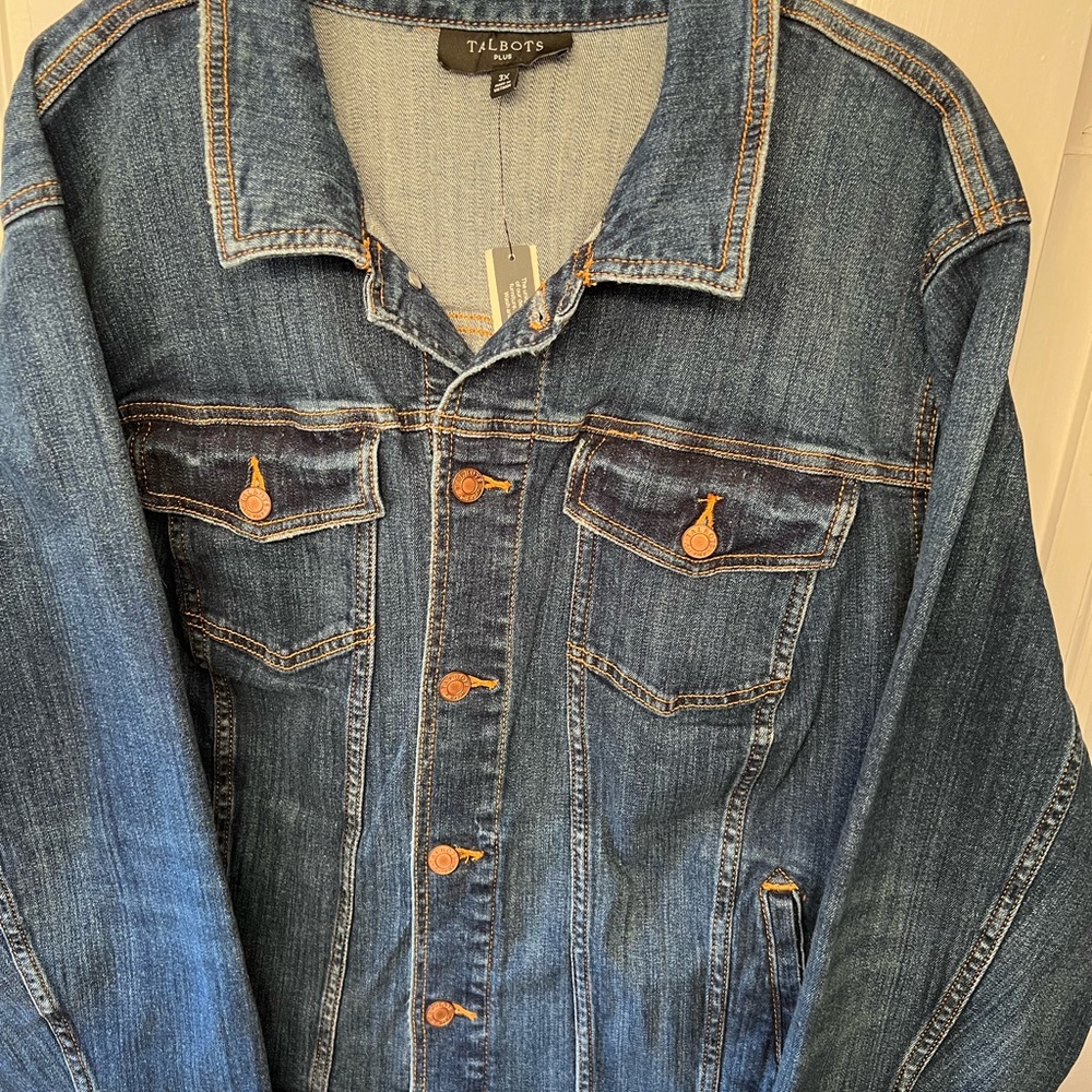 Talbots Blue Denim Jacket with Button Accents NWT - image 8